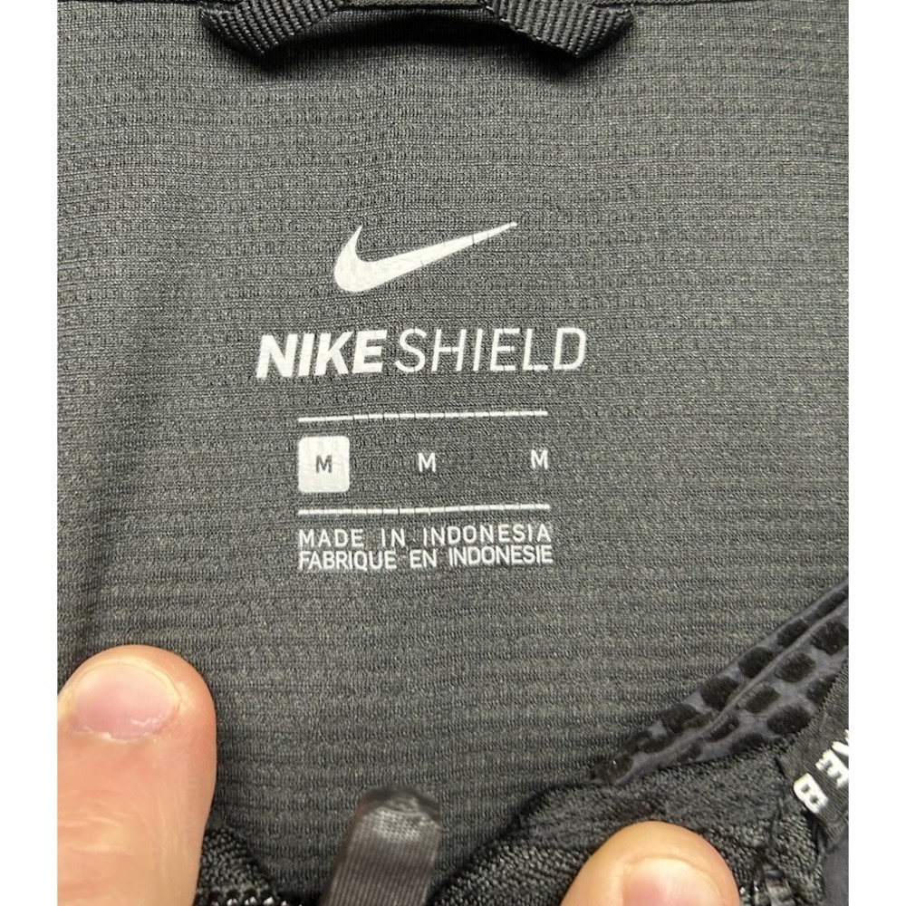 Nike Mens Size M Black Long Sleeve Shield Basketball Full Zip Hoodie Jacket (S6) - Picture 3 of 6